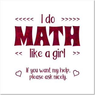 Math Like a Girl Posters and Art